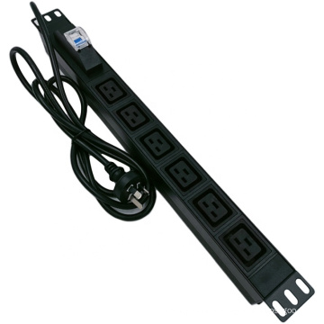 IEC C19 PDU 6 Ways Socket with Circuit Breaker